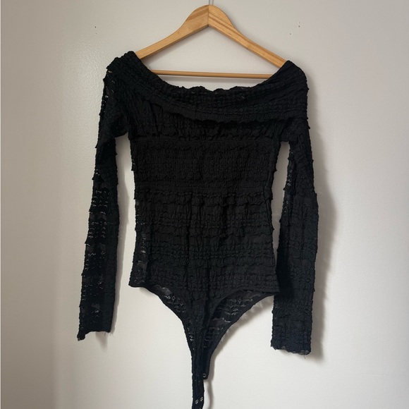 Free People FP One Lace Off the Shoulder Bodysuit - Picture 3 of 13